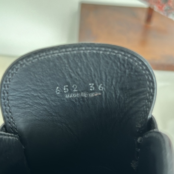 Prada Black Brushed Leather Loafer Mules Size IT 36 - Picture 12 of 17